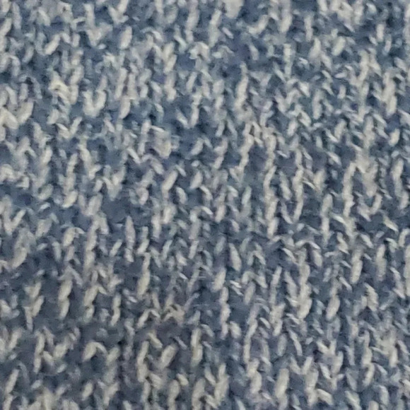 Orvis Blue Heathered Cotton Sweater Pull over Round Neck Size Large Casual Warm - Picture 3 of 5